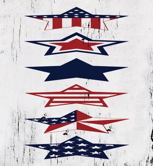 Red White Blue Stars Stripes Leaner Whitewash